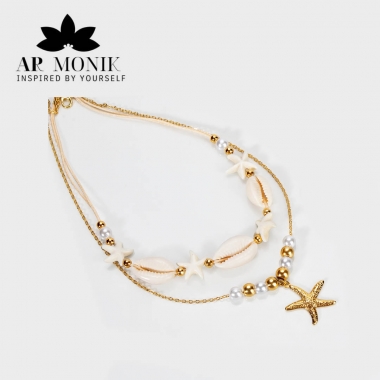 Collar  doble estrella de...